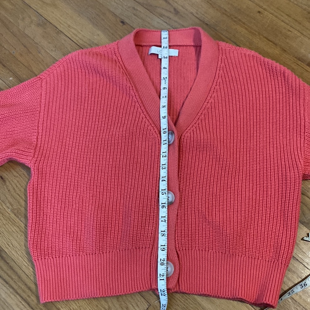 LOFT Cable Knit Cropped Cardigan - Picture 6 of 7